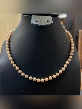 Classic Champagne Pearl Necklace - Women Jewelry